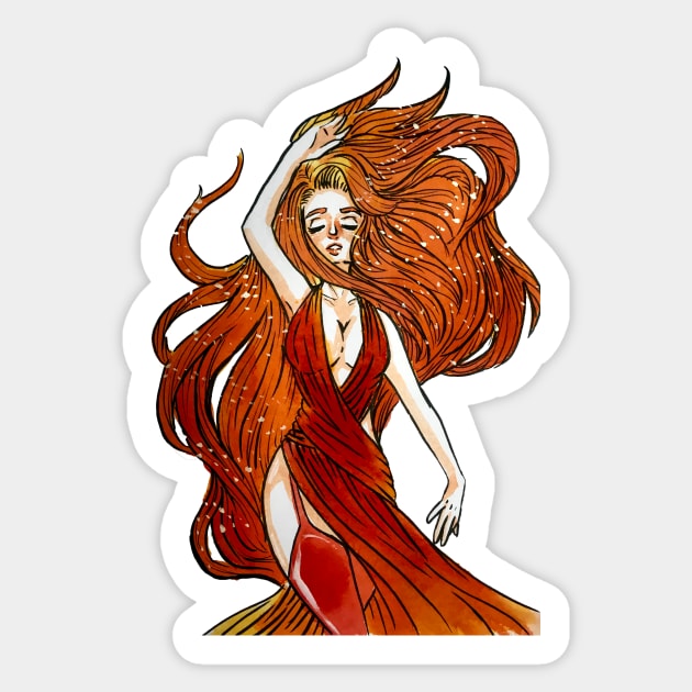 Firebird Sticker by neniarts